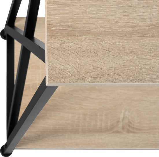 tectake - Consoletafel Tacoma 100x35x80,5cm - lichtbruin - 404671