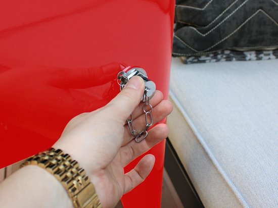 AXI Retro Cooler Rood - Koeler met wielen - 76L inhoud - Koelbox met aftapkraan