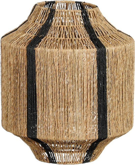 Mica Decorations Liliano Lantaarn - H36 x Ø30 cm - Jute - Zwart
