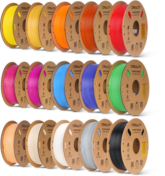 Creality Hyper PLA 3D-Printer Filament 1,75 mm - Universeel - 1 kg - Snel Printen tot 600 mm/s - Klitvrij Gewikkeld - Goud