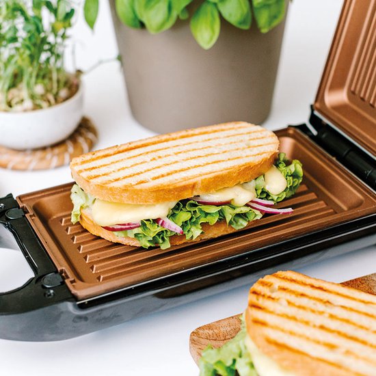 Livington Copperline Flipswitch multifunctionele grill, 800 W inclusief receptenboekje