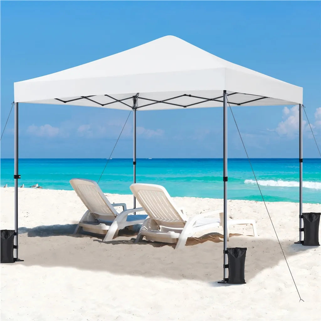 Yaheetech Opvouwbare Partytent 3 x 3 m - Wit - Pop-up Paviljoen met UV50+ Bescherming