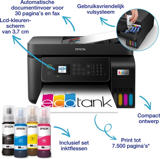 Epson EcoTank ET-4800 - All-In-One Printer - Inclusief tot 3 jaar inkt