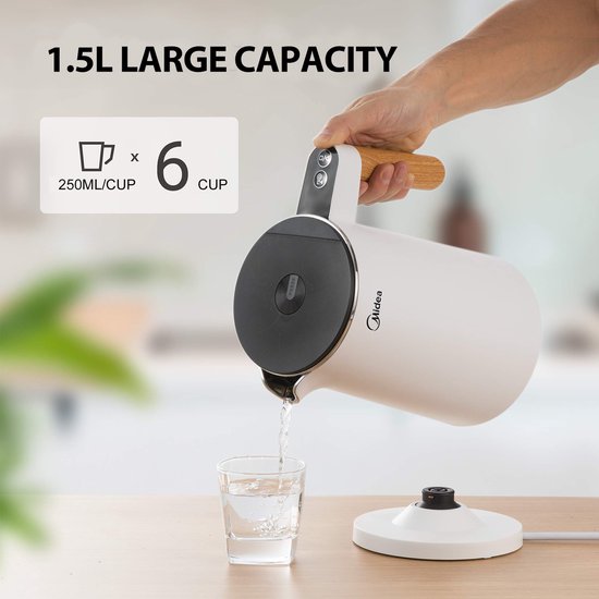Midea Waterkoker - MK-HE1533 - 1.5L inhoud - 7 temperatuur instellingen