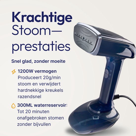 Kledingstomer 300ml – 2 Opzetstukken – Stoomapparaat Kleding – Stomer Kleding – Reisstrijkijzer – Handstomer – Steamer – Qualiz®
