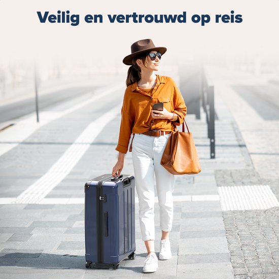 TRVLMORE - Kofferset - 2 Delig - 45L Handbagage + 115L Ruimbagage - TSA Slot - Lichtgewicht - Reiskoffer Set - Donkerblauw
