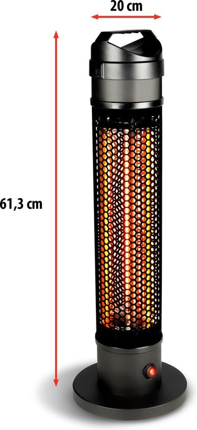 alpina Heater Terrasverwarmer - Infrarood Verwarming - IP44 Spatwaterdicht - 800W