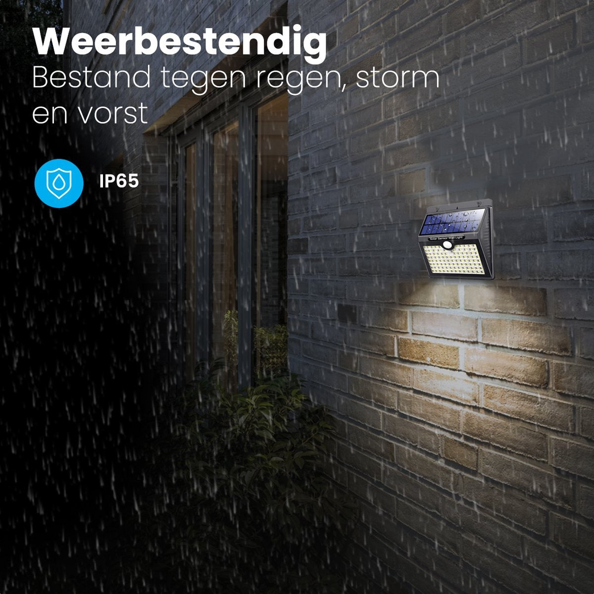 Auronic Solar Buitenlamp met Bewegingssensor - Tuinverlichting Op Zonne-energie - Wandlamp - 97 LED's - IP65 - 2 Stuks - Zwart