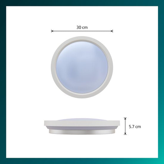 Philips All-In-One Plafondlamp - 2-Pack - Met Afstandsbediening - 24W - LED-verlichting - Warm- tot Koelwit licht; 2700K tot 6500K - 30 cm - Wit - Rond