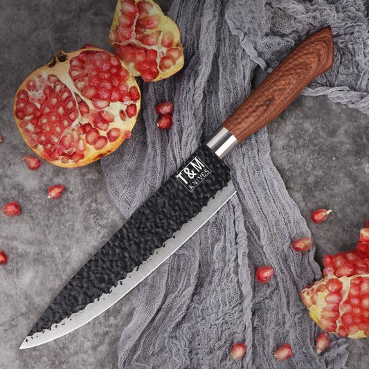 T&M Knives Japans Keukenmes Woods 32cm - Lichtgewicht Japans Koksmes Gehamerd Staal - Inclusief Cadeaubox