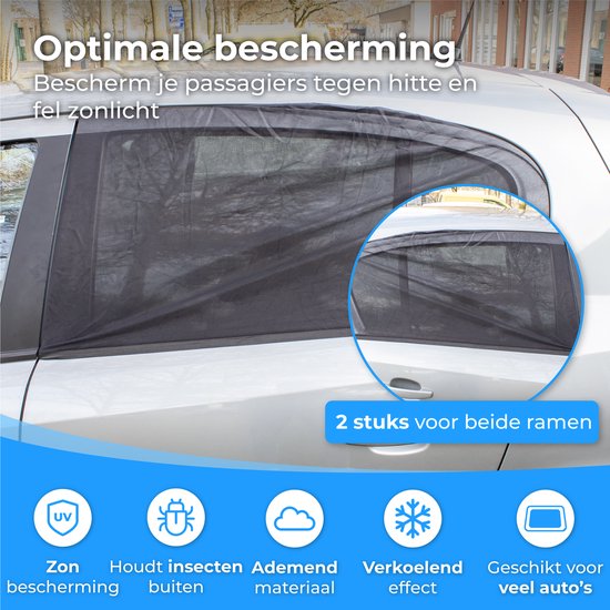Nuvance - Zonnescherm Auto Baby - Zonneschermen - Zonwering - Zijruit - 2 Stuks - UV Protectie