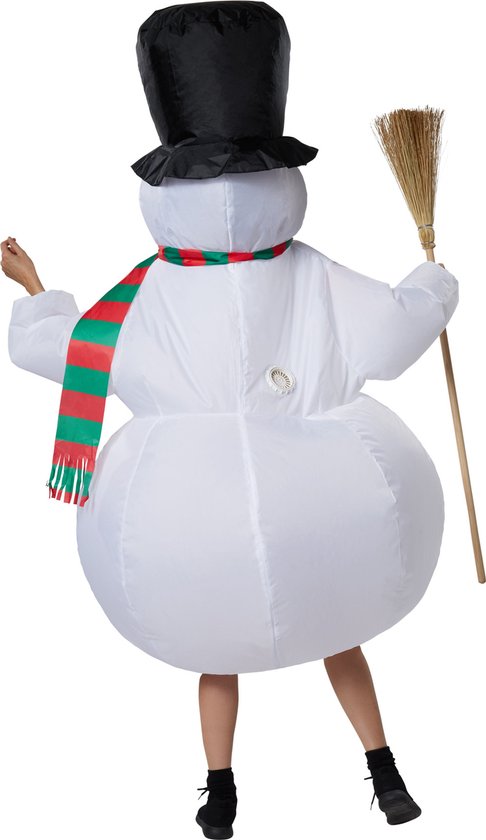 Dressforfun Opblaasbaar kostuum sneeuwman - verkleedkleding kostuum halloween verkleden feestkleding carnavalskleding carnaval feestkledij partykleding - 302359 - Onesize