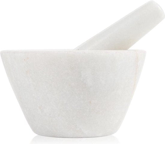 Boska Vijzel Spicy - voor Specerijen - Marmer - Wit - ⌀ 10 cm