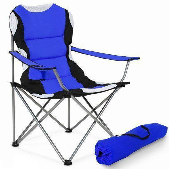 Tectake Stoel Basic Campingstoel - Blauw;Zwart