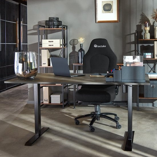 tectake® - bureaustoel gamingchair - luxe burostoel kantoorstoel - racingstoel burostoel gamestoel Springsteen - zwart