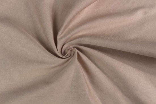 PHLOX Hoeslaken - 100% Katoen Satijnen (300 TC) - Eenpersoons 90x200 cm - Zacht & Huidvriendelijk - Rondom Elastiek - Beige