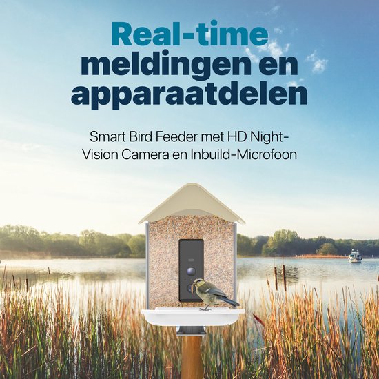 BOME Vogelvoederhuisje - 2K HD Camera - AI Vogelherkenning - Dubbel Zonnepaneel
