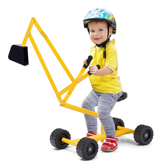 Coast Graafmachine voor kinderen - 360° draaibare zitting - Metalen frame - Geel