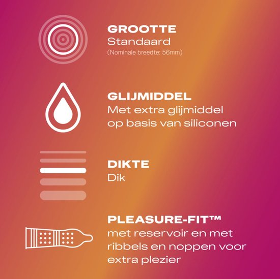 Durex Condooms - Pleasure Me - 40 stuks - Voordeelverpakking