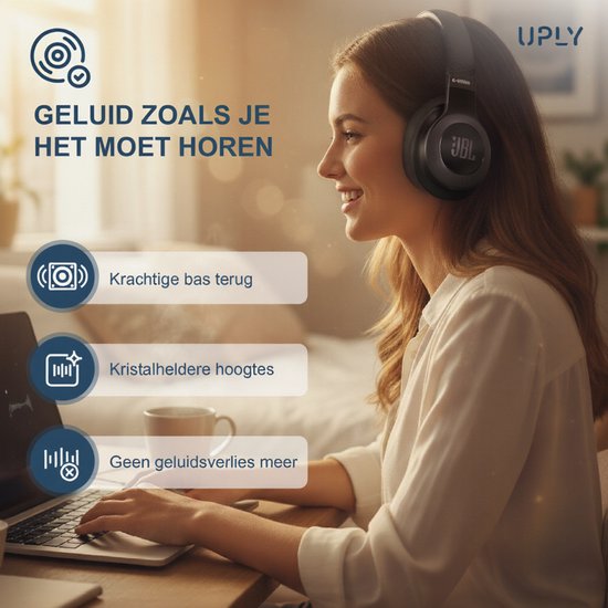 Set Oorkussens voor JBL Koptelefoon - E55BT Oorkussen - E55BT - Kunstleer met Traagschuim