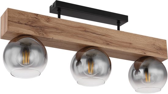 Globo plafonniere Moitas - zwart - metaal - 15656-3D