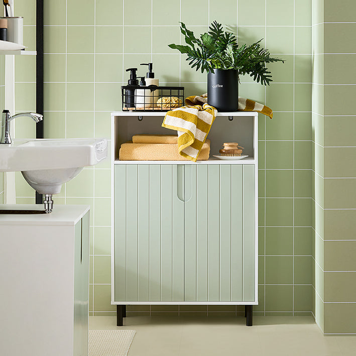 SoBuy Badkamerkast - 2 Deurs - 60 x 30 x 87 cm - Wit