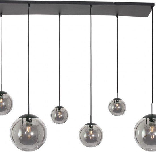 Steinhauer - hanglamp - Bollique LED - zwart - glas metaal - design lamp - E27 - 3499ZW