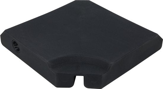 AXI Parasolvoet 4-delig Vulbaar – Zwart – 99 x 99 x 10 cm - Voor Zweefparasols tot 2,5 x 2,5 m of diameter 3 m – Met Handvat – Kunststof