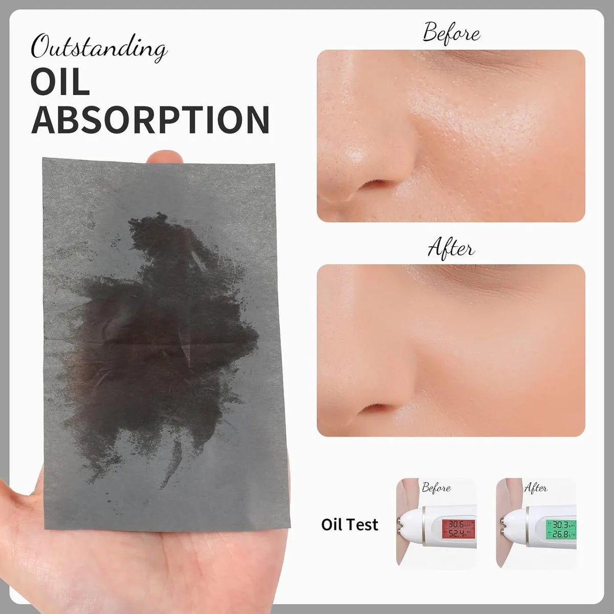 DUcare Oil Blotting Sheets voor Gezicht - 100 Stuks