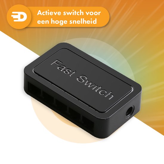 Drivv. Netwerk Switch - Tot 1000Mbps - 5 Poorten - Internet Switch - RJ45 splitter - zwart