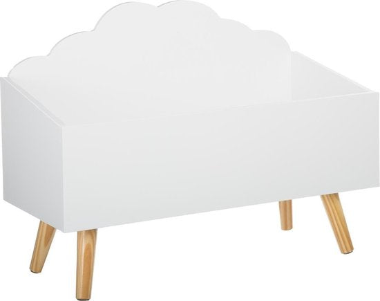 Sphera Houten Speelgoedkist - wit - 58x28x45 cm