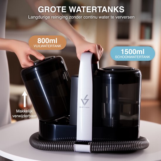 Swiftvein Vortex Tapijtreiniger - Vlekkenreiniger - Bank Reiniger, Meubelreiniger en Zetelreiniger