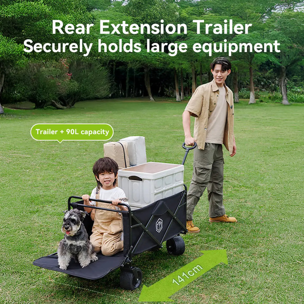 Ochama Off-Road Bolderkar 150L - Achterklep - Belastbaar tot 260 kg
