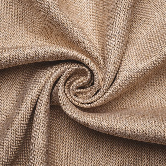 Larson - Luxe Geweven Blackout Gordijn - Haken - Beige - 150 x 250 cm - Verduisterend & kant en klaar