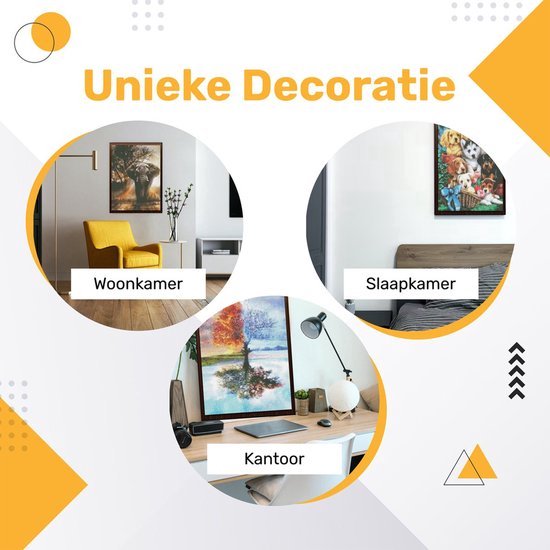 Rubye® -Diamond Painting Set 40x30 cm – Kitten & Puppy – Compleet Pakket – DIY Hobby