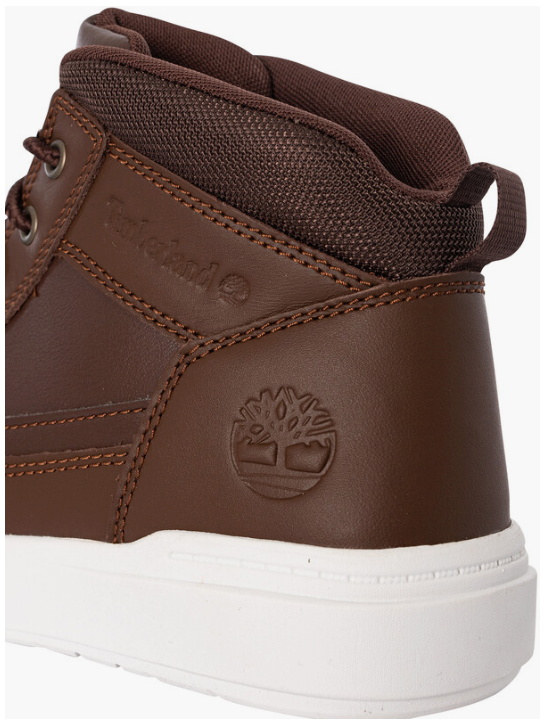 Timberland – Halfhoge Sneaker Met Vetersluiting – Maat 45.5 & Met Comfortabel Voetbed – Duurzame Rubberen Zool & Casual Stijl – Voor Heren – Medium Brown Leer