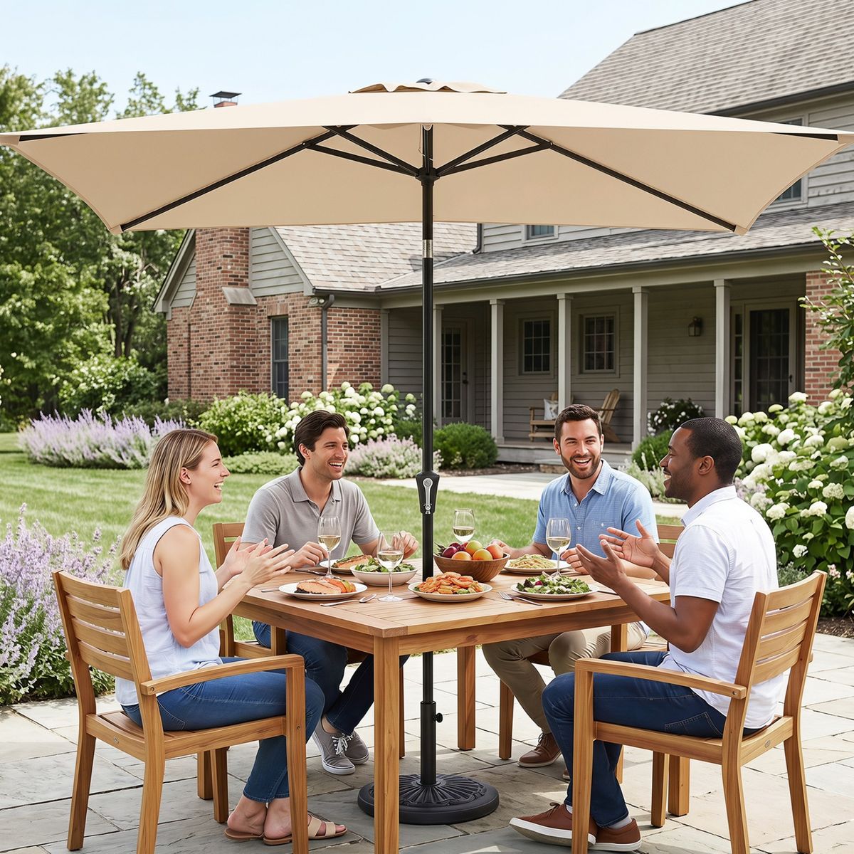 Coast parasol - verstelbare hoek - rechthoekig 3 x 2 m - beige