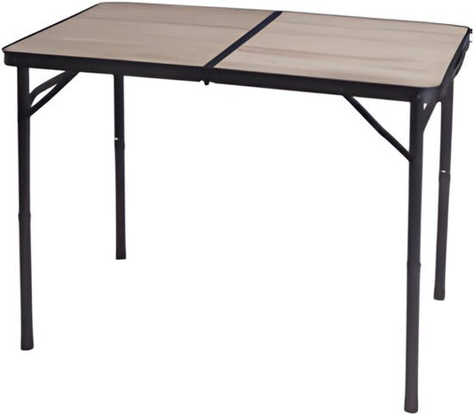 Redcliffs Campingtafel - aluminium - lichtgewicht - hout/zwart - 90 x 60 x 70 cm - verstelbaar/opvouwbaar