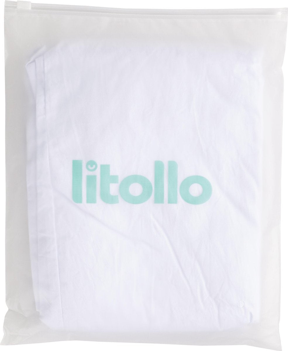 Litollo® Zwangerschapskussen hoes XXL 280cm - Ventilerend katoen - Wit