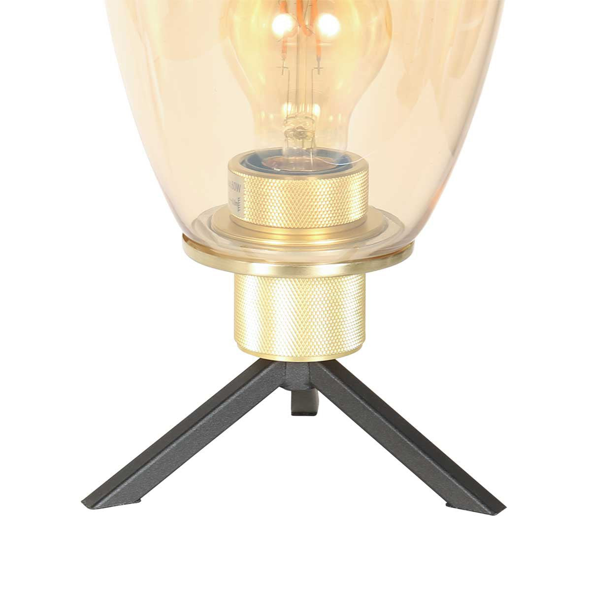Steinhauer tafellamp Reflexion - amberkleurig - metaal - 15 cm - E27 fitting - 2682ME