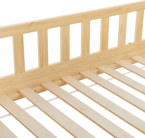 Kinderbed Marli - 90 x 200 cm - Houtkleur - Incl. bedlades