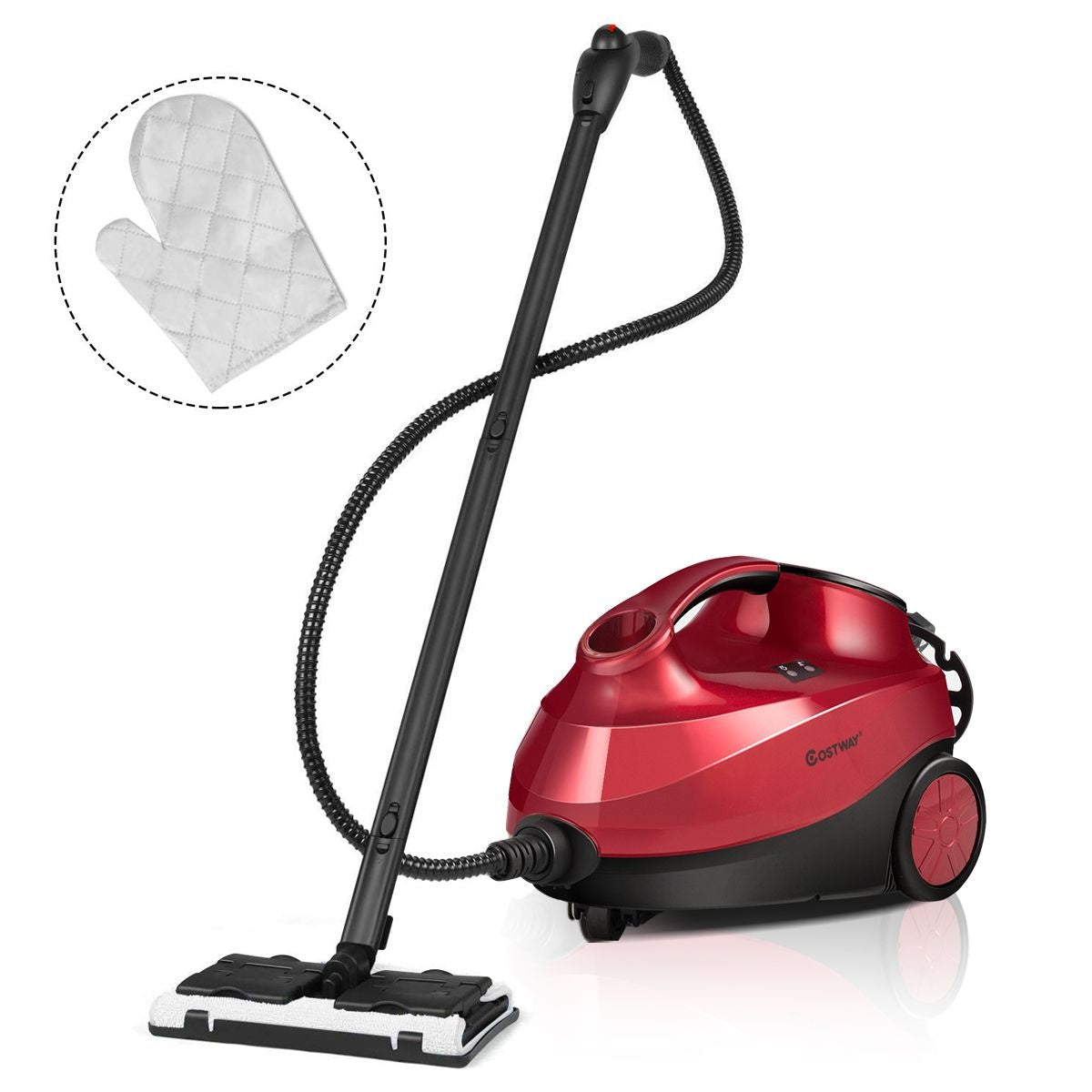Coast Stoomreiniger - 2000W - 1,5 Liter - Incl. 19 Accessoires - EasyFix - Rood