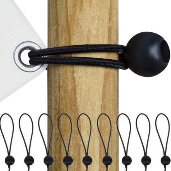 Gardlov Tentspanners met bal - spanelastiek voor zeildoek - 10 stuks 3016