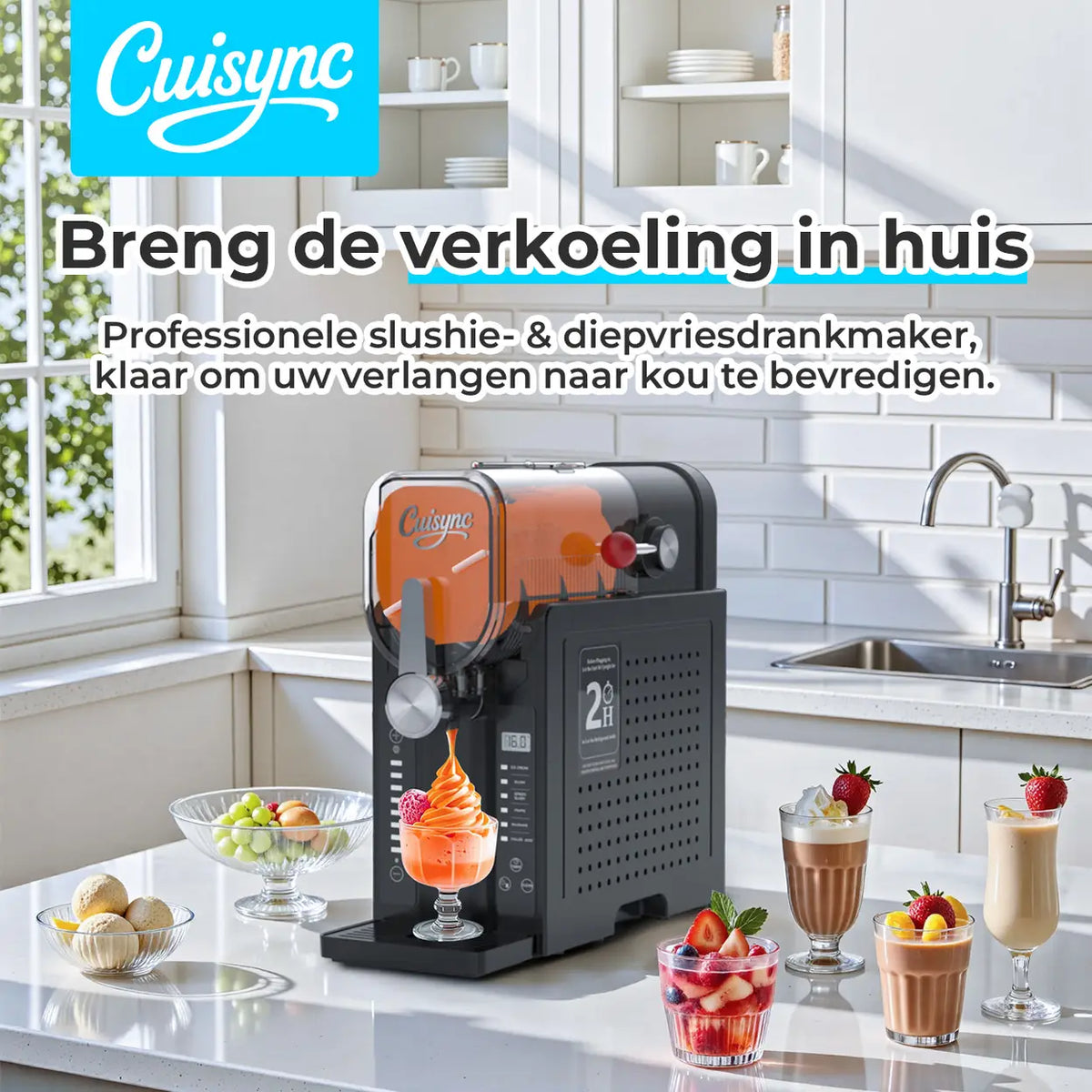 Cuisync 2408B slush- en frozen-drinkmaker - 6 programma’s