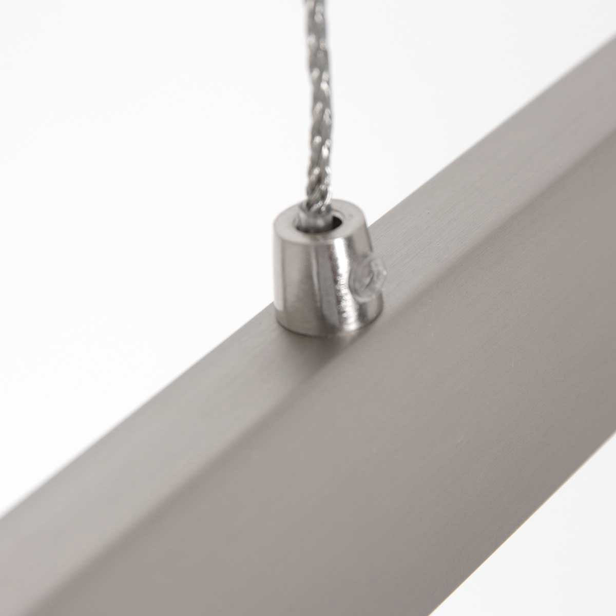 Hanglamp Profilo 3318ST van Steinhauer van staal, 150 cm breed, hoogte instelbaar van 110 tot 170 cm, 2100 lumen, modern design voor binnengebruik