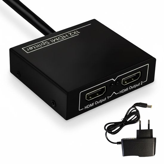 Skoov HDMI Splitter 1 in 2 uit - 4K HDMI Splitter Adapter - Kabel - 2 Poorten - Beeld Dupliceren - Universeel - Game - TV - PC - Extender