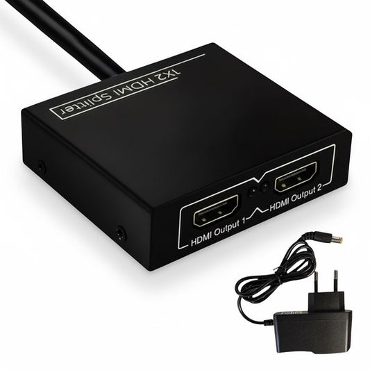 Skoov HDMI Splitter 1 in 2 uit - 4K HDMI Splitter Adapter - Kabel - 2 Poorten - Beeld Dupliceren - Universeel - Game - TV - PC - Extender