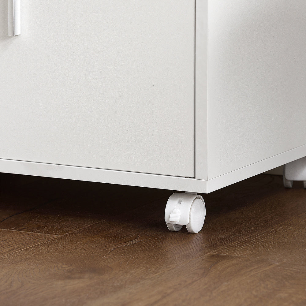 SoBuy Keukenkast op Wielen - 55x38x84 cm - Wit