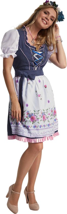Dressforfun Mini-Dirndl Garching model 2 M - verkleedkleding kostuum halloween verkleden feestkleding carnavalskleding carnaval feestkledij partykleding - 304666