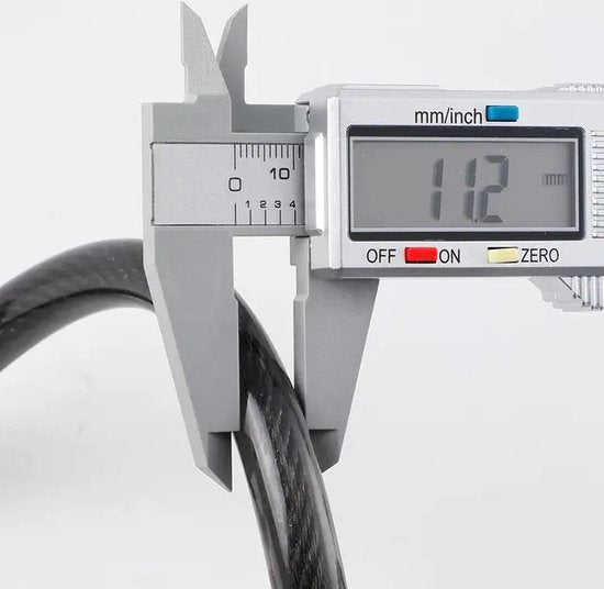 Garpex® Fietsslot Cijferslot - Cijfer Slot Fiets of Electrische Step - Kabelslot Hangslot - Zwart met Beugelbevestiging